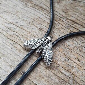Ghost Moth Bolo Tie